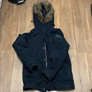 Hollister Insulated Winter Coat with Lined Hood